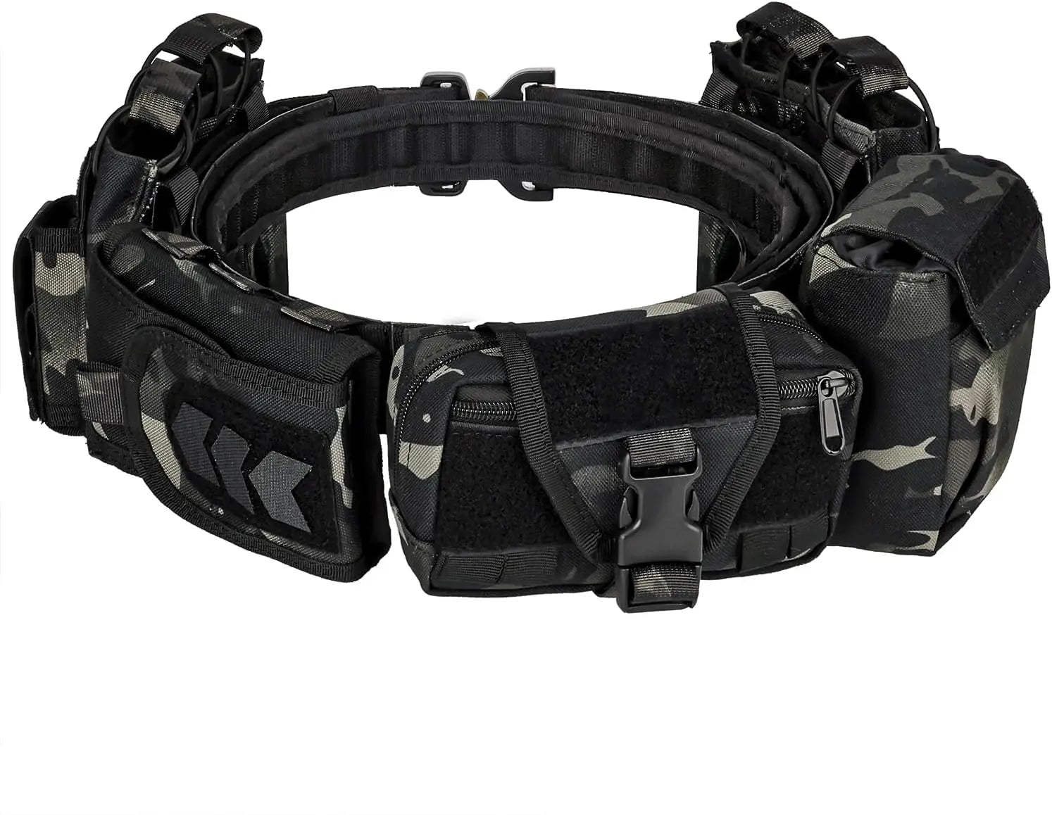 Tactical Battle Belt 7-in-1 Set – Quick Release Airsoft Duty Belt with Pouches