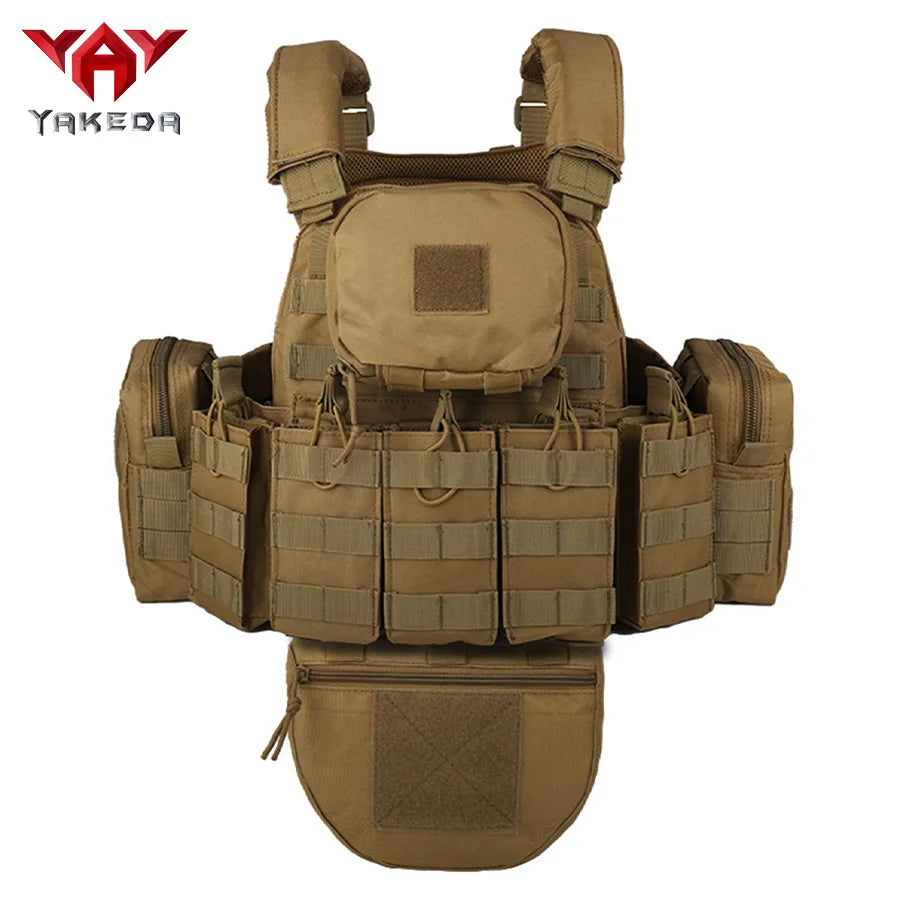 YAKEDA   Five piece equipment bag training vest, detachable and expandable, waterproof, wear-resistant and tear resistant