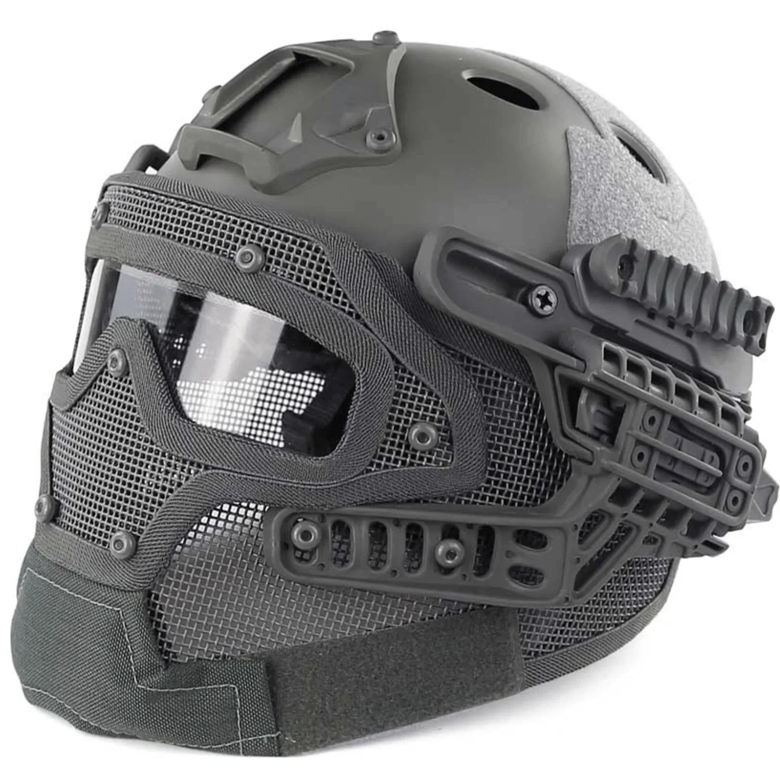 Full Face Mesh FAST Helmet with Anti-Fog Goggles – Airsoft Wargame