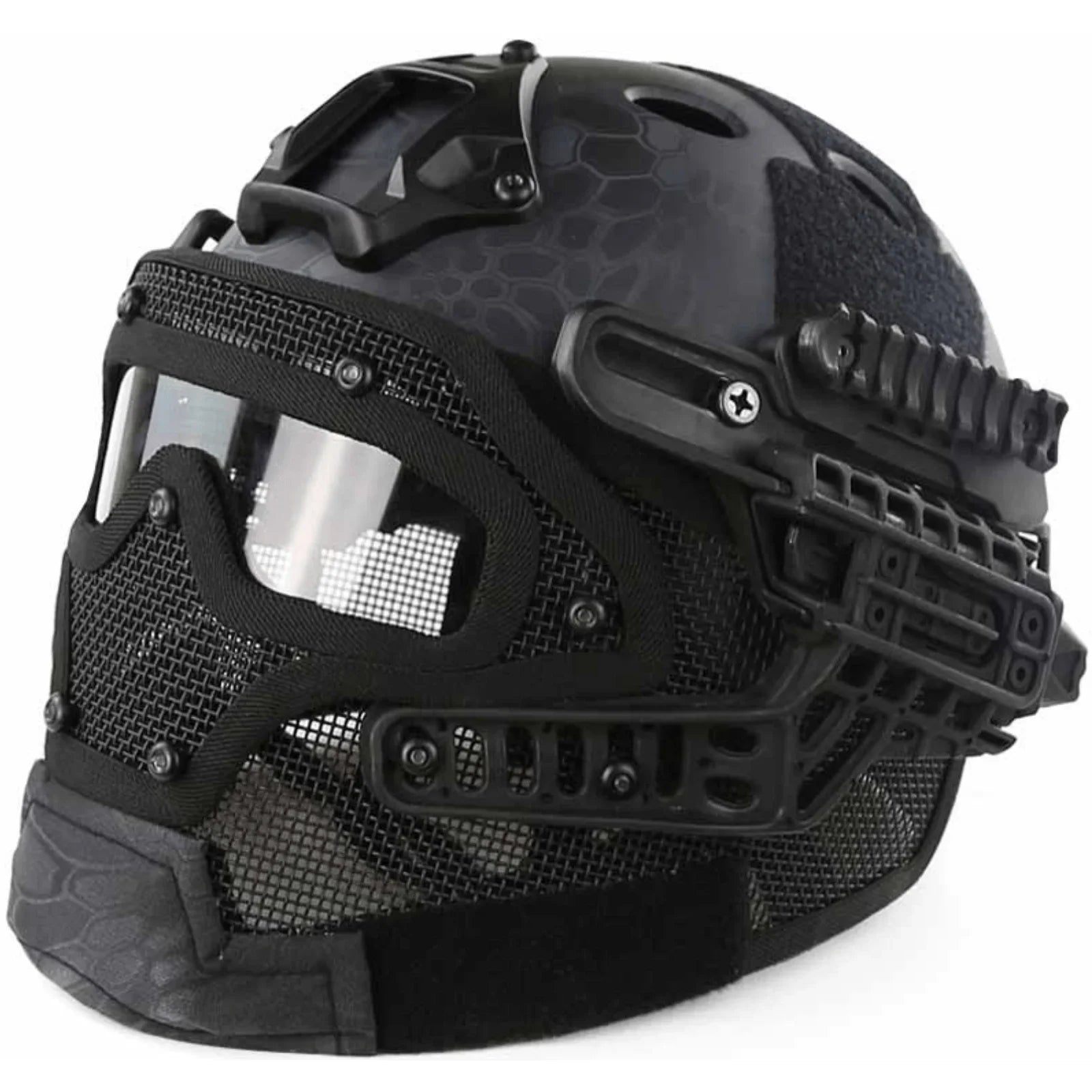 Full Face Mesh FAST Helmet with Anti-Fog Goggles – Airsoft Wargame