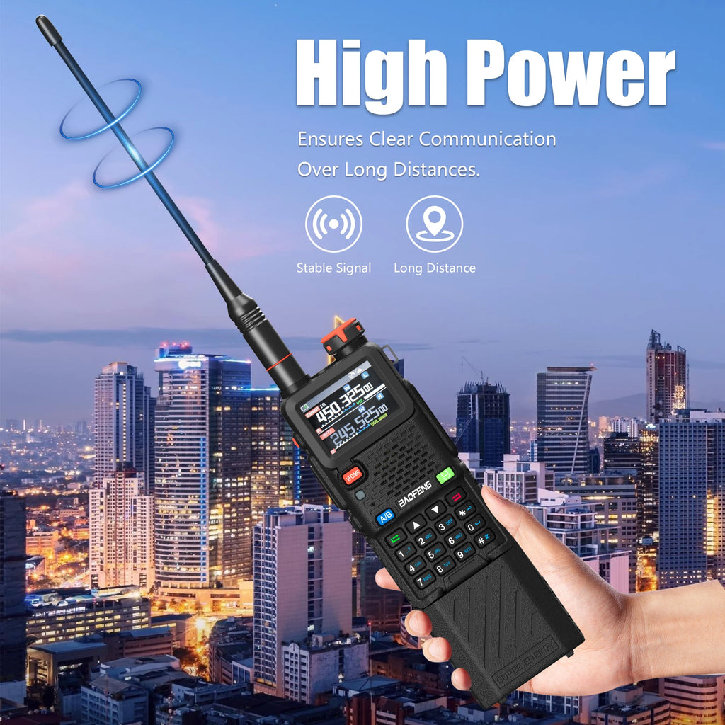 Baofeng UV-5RH Pro GPS Walkie Talkie – 10W Full Band, Type-C, Wireless Copy