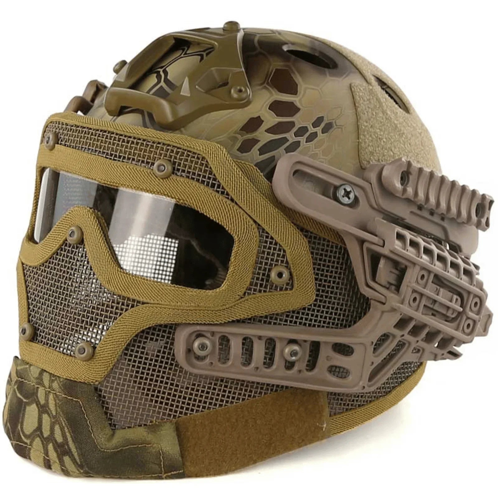 Full Face Mesh FAST Helmet with Anti-Fog Goggles – Airsoft Wargame