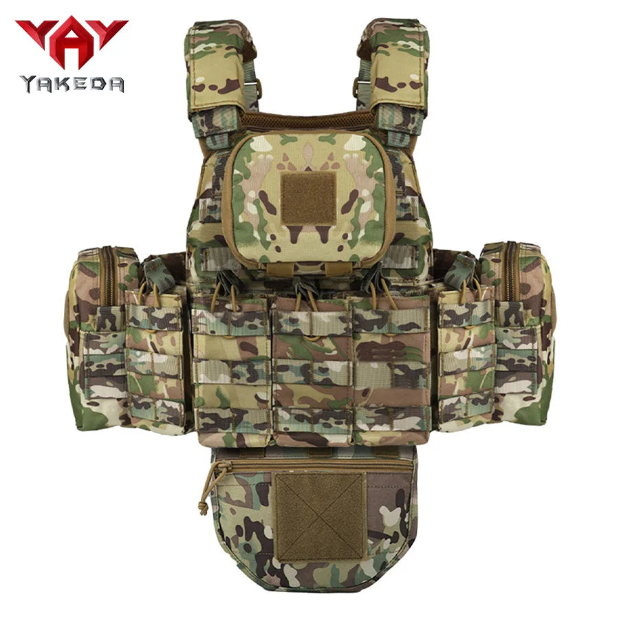 YAKEDA   Five piece equipment bag training vest, detachable and expandable, waterproof, wear-resistant and tear resistant