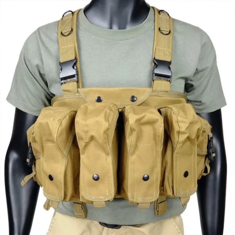 AK Chest Rig Vest – AK-47 / AK-74 Magazine Pouches for Airsoft & Milsim