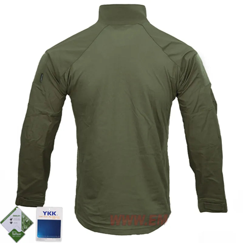 E4 Combat Uniform Shirt & Pants Tactical BDU W/ Pads Clothing Paintball Airsoft Suit camouflage hunting ghillie suit