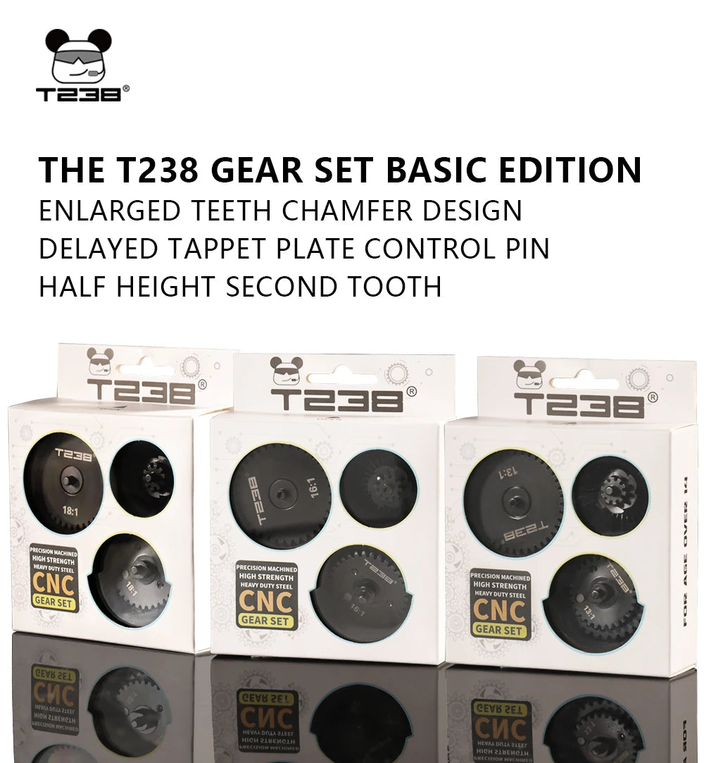 T238 AEG Gear Set – 13:1 / 16:1 / 18:1 for V2 / V3 Gearbox