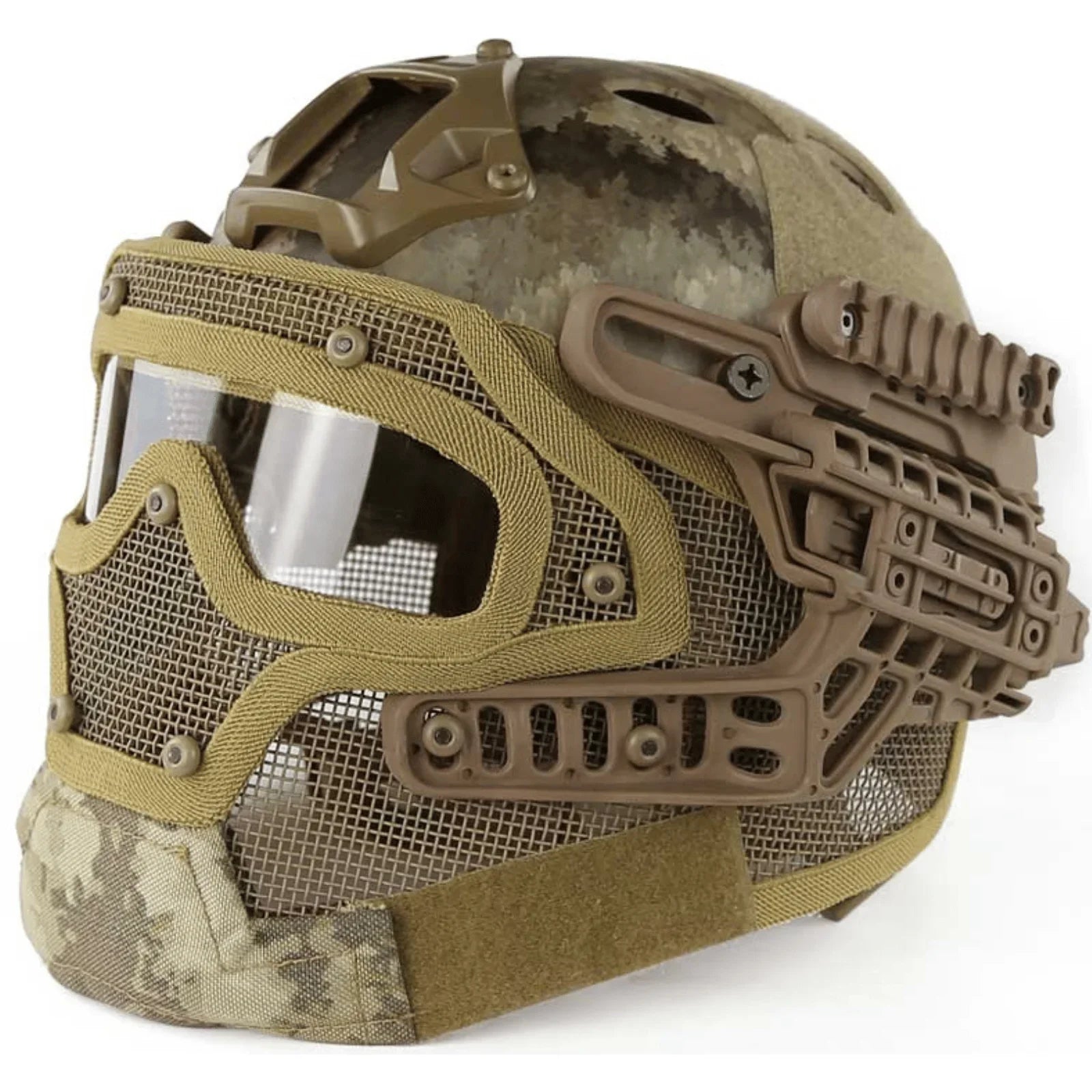Full Face Mesh FAST Helmet with Anti-Fog Goggles – Airsoft Wargame