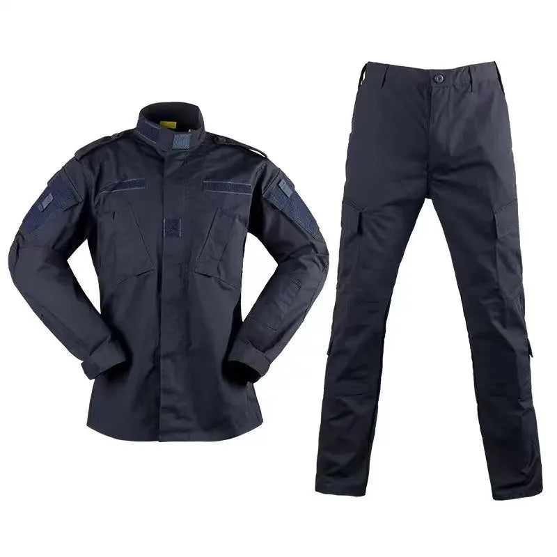 Military Navy Blue Camouflage Tactical Uniform Set for Airsoft, Training & Outdoor Use