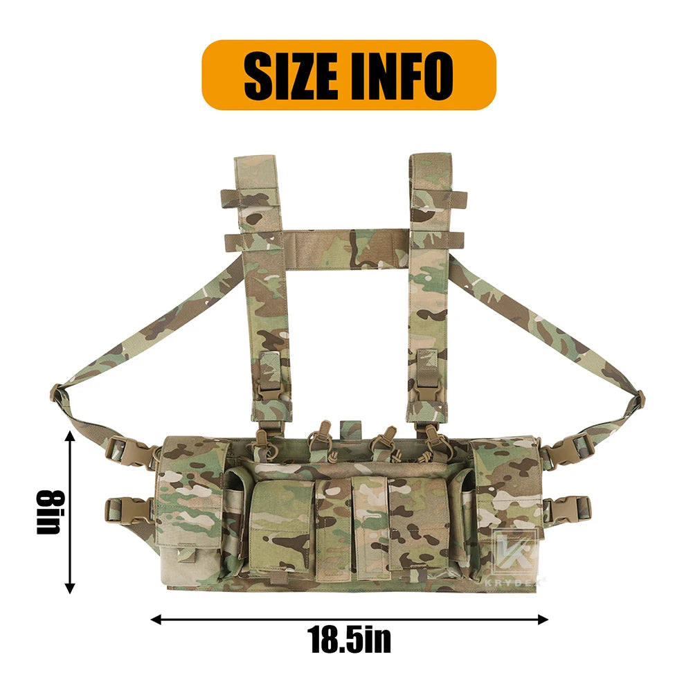 KRYDEX Tactical Chest Rig UW Gen IV – 500D Low Profile with GP Pouch