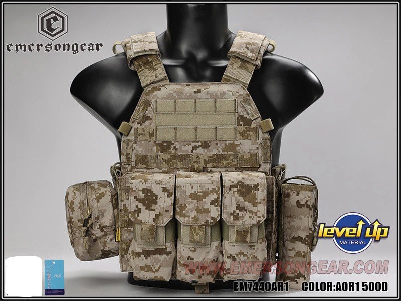 Emersongear LBT6094A Style Plate Carrier Vest with Pouches – Airsoft & Tactical