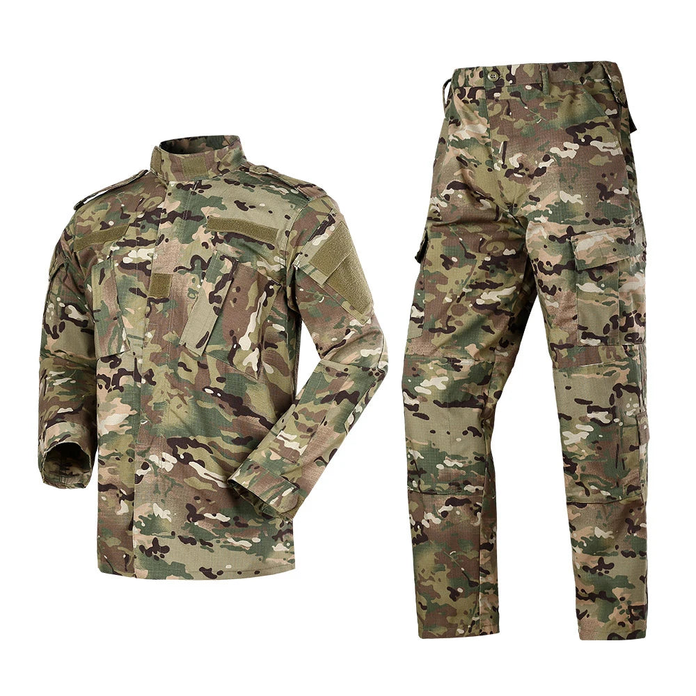 Military Navy Blue Camouflage Tactical Uniform Set for Airsoft, Training & Outdoor Use