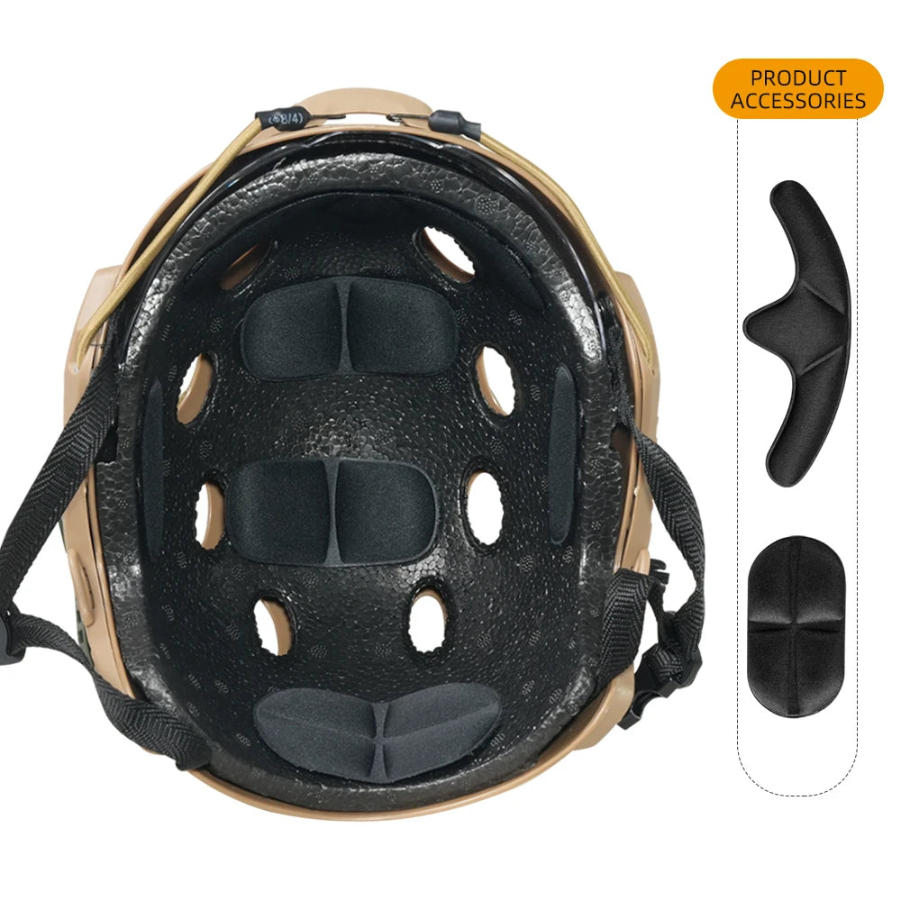 BOOIU Tactical FAST Helmet with Flip-Up Goggle – MH / PJ Style