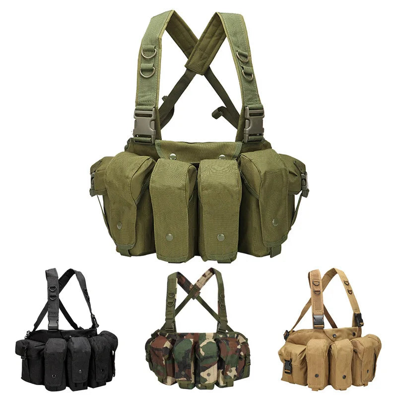 AK Chest Rig Vest – AK-47 / AK-74 Magazine Pouches for Airsoft & Milsim