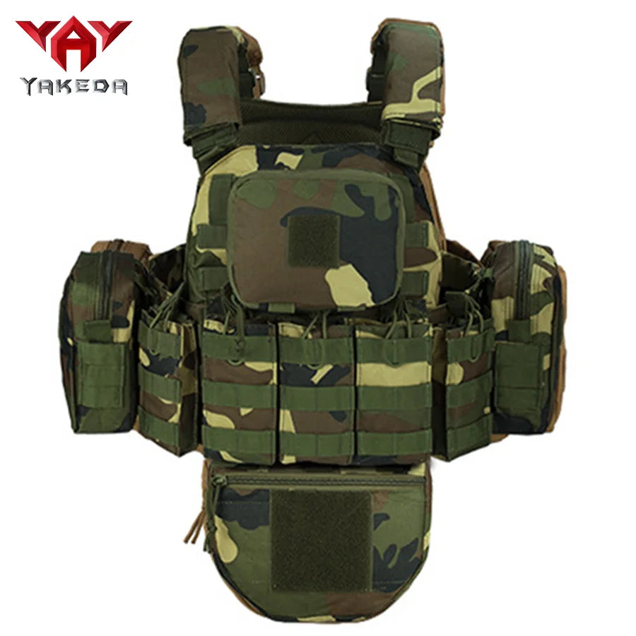 YAKEDA   Five piece equipment bag training vest, detachable and expandable, waterproof, wear-resistant and tear resistant