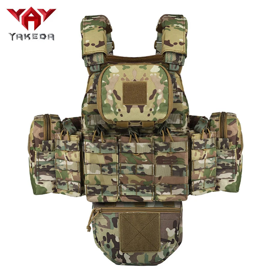 YAKEDA   Five piece equipment bag training vest, detachable and expandable, waterproof, wear-resistant and tear resistant