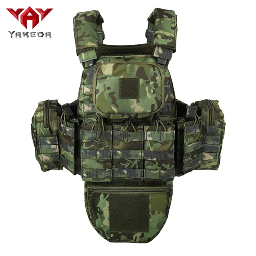 YAKEDA   Five piece equipment bag training vest, detachable and expandable, waterproof, wear-resistant and tear resistant