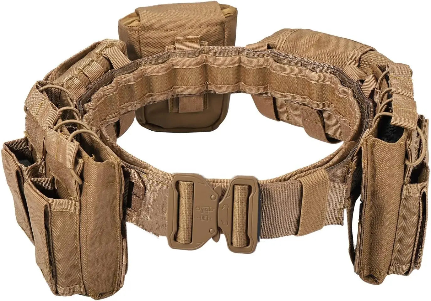 Tactical Battle Belt 7-in-1 Set – Quick Release Airsoft Duty Belt with Pouches