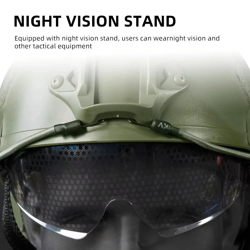 BOOIU Tactical FAST Helmet with Flip-Up Goggle – MH / PJ Style