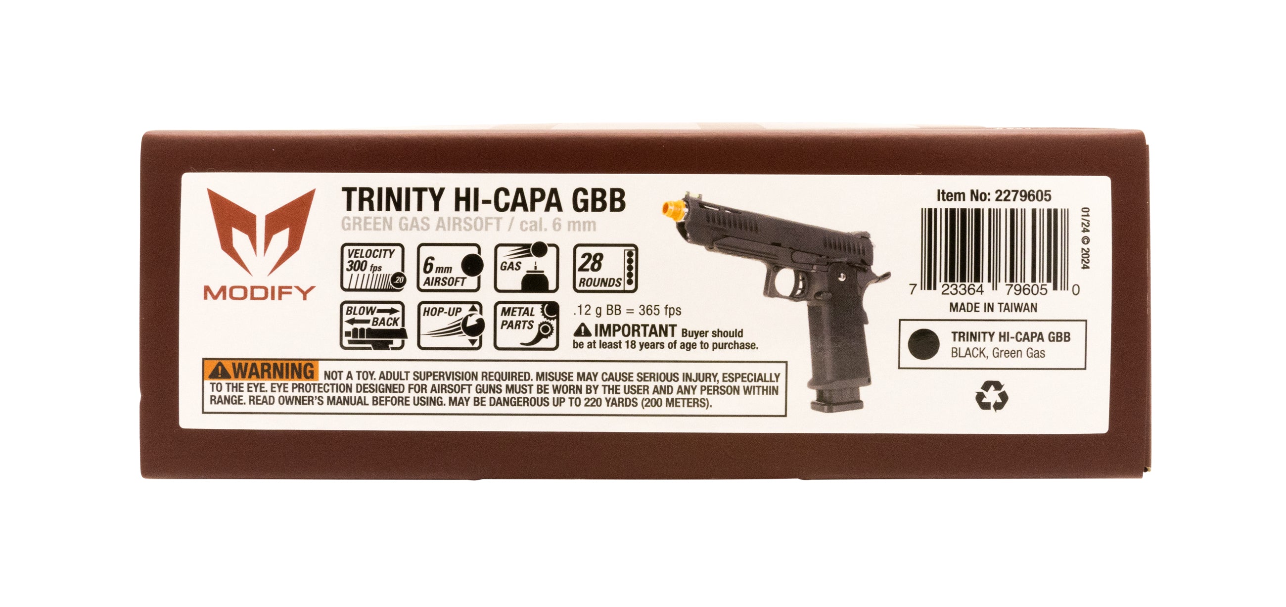 Modify-Tech Trinity Hi-Capa GBB Full-Blowback Airsoft Pistol image 6
