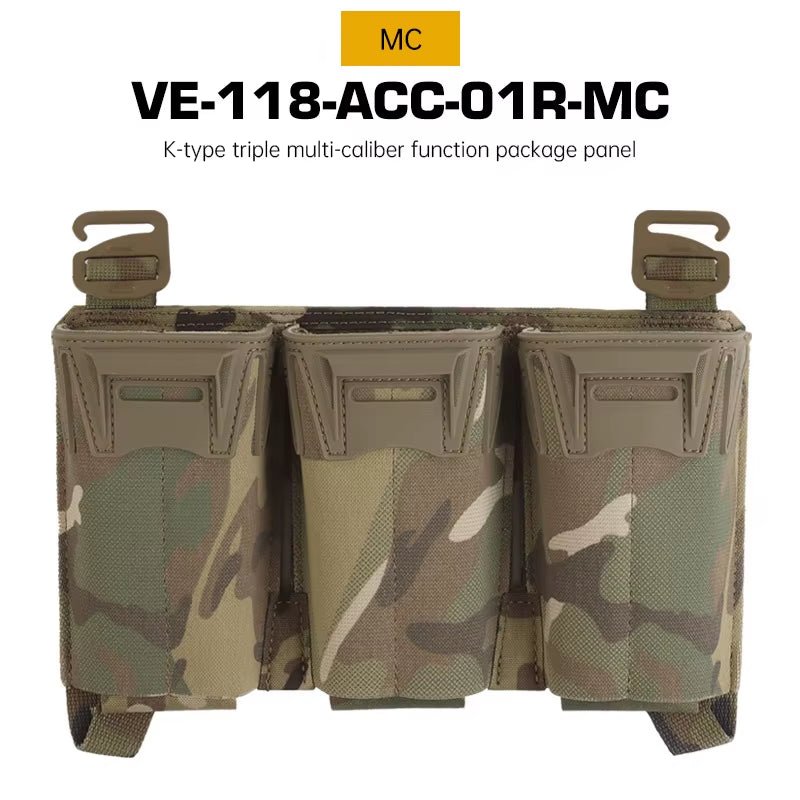 Signal & Steel K-Style Multi-Caliber Triple Mag Placard – 5.56 / SMG Magazine Panel for Plate Carriers