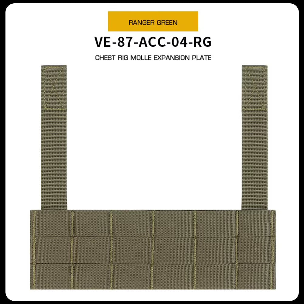 Signal & Steel MOLLE Expansion Panel for Chest Rigs – Tactical Front Mount Plate for Navigation & Phone Panels