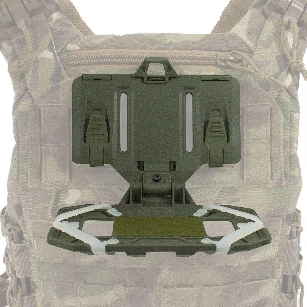 Signal & Steel MOLLE Navigation Phone Mount – Tactical Chest Rig Map & Phone Holder (Foldable Admin Panel)